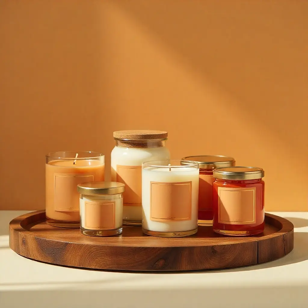  scented candle collection display